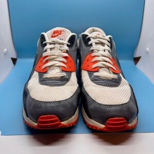 Nike Air Max 90 White Grey Orange men’s size 13